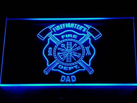 Fire Department Firefighter's Dad LED Neon Sign